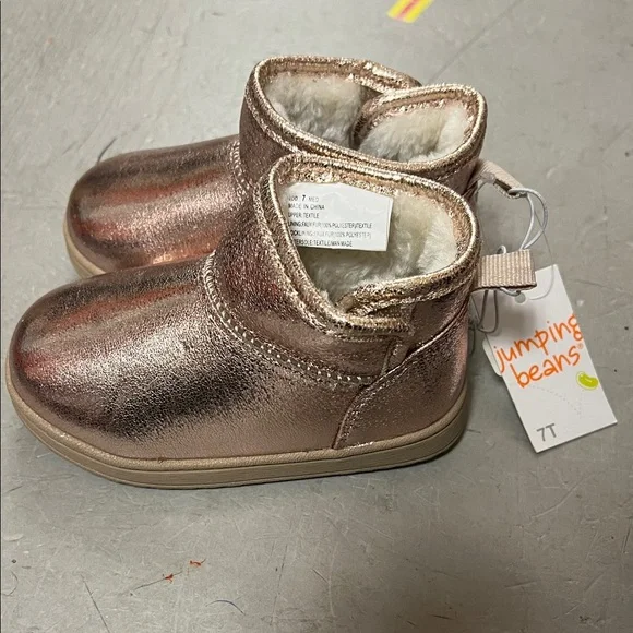 Jumping Beans Shiny Gold  Kids Boots - Picture 2 of 4